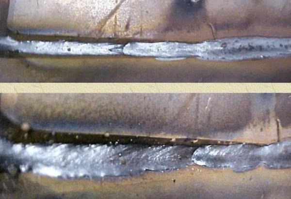 Underfill welding