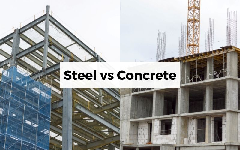 steel frame and concrete buildings