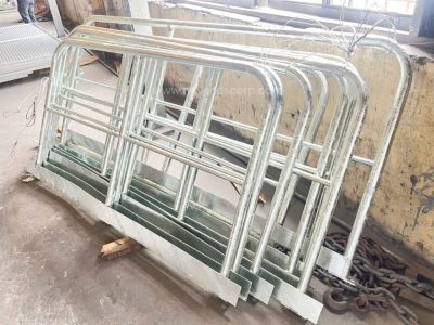 Galvanized steel handrails